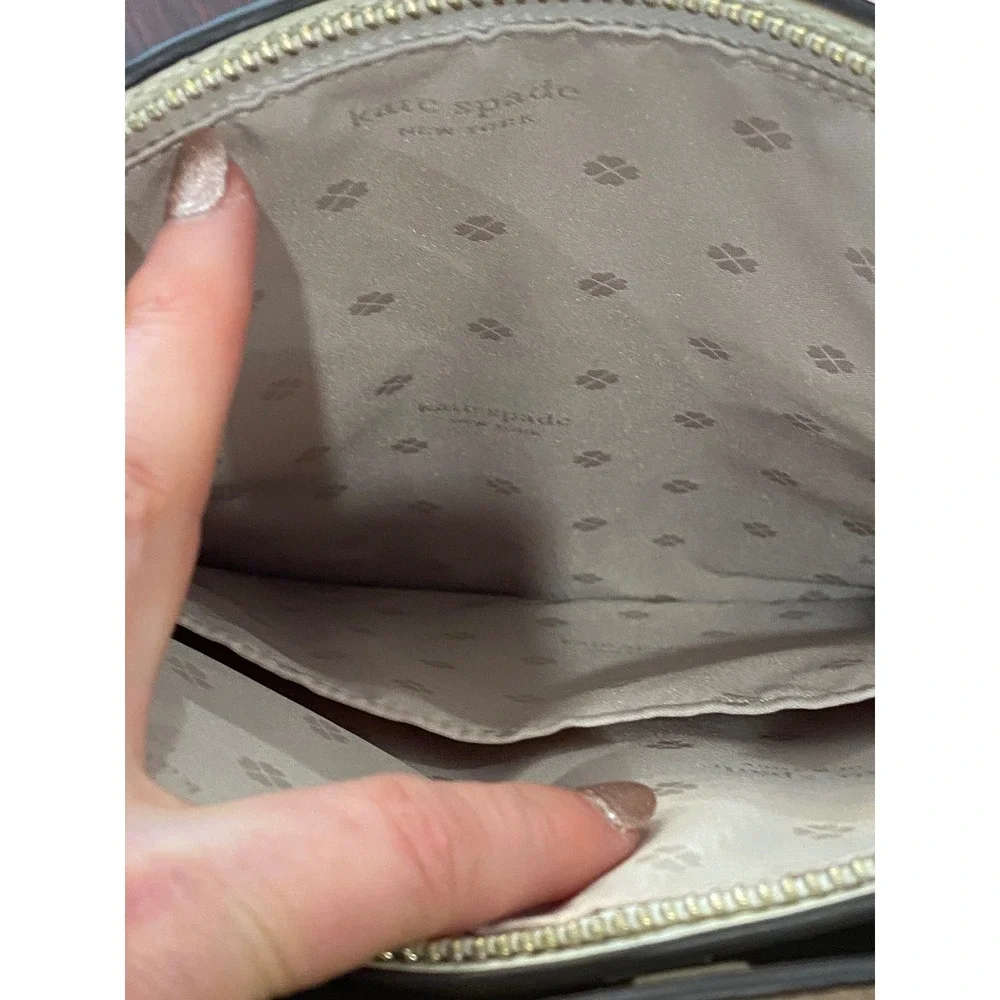 Kate Spade New York Knott Large Pebbled‎ Leather Satchel Taupe Beige Handbag